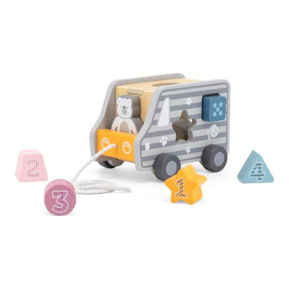 Viga Pull-Along Shape Sorting Truck with number