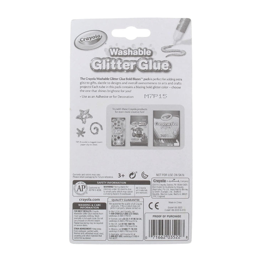 Crayola Washable Glitter Glue Blazes 5 Count