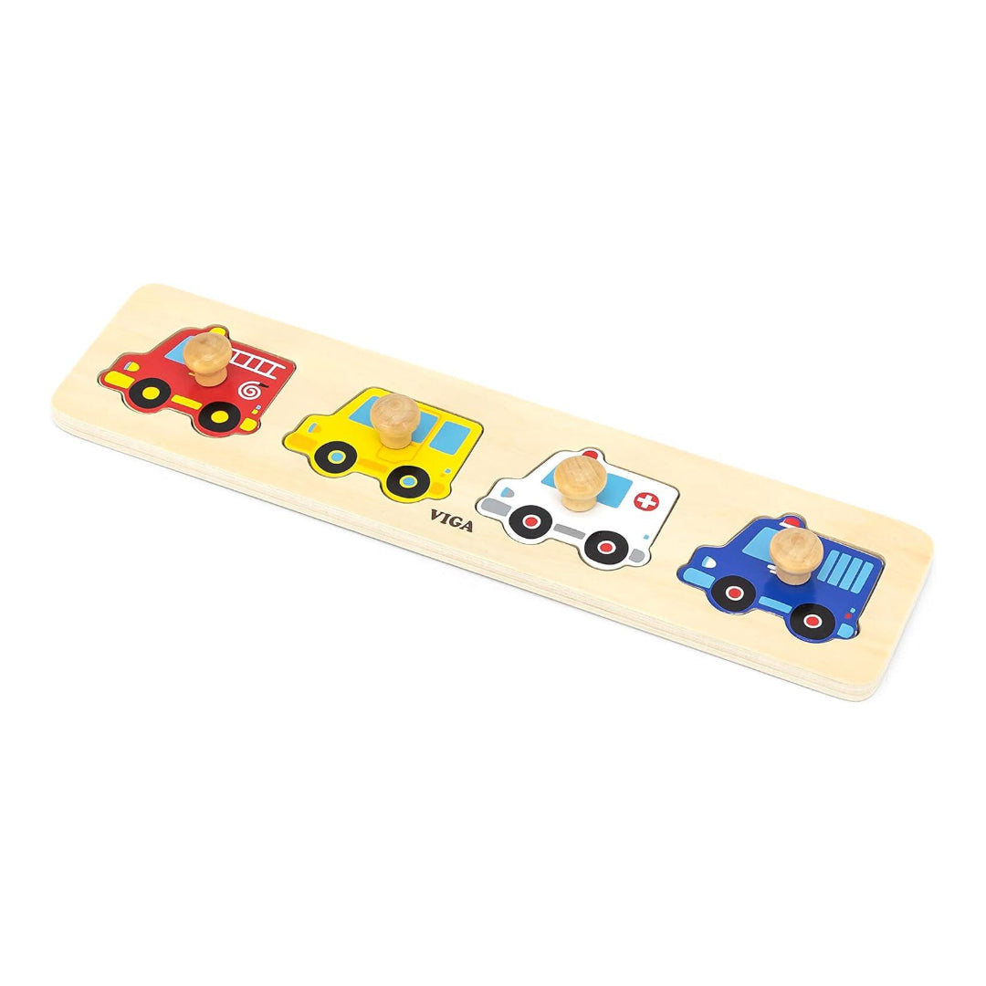 Viga Vehicles Wooden Flat Puzzle