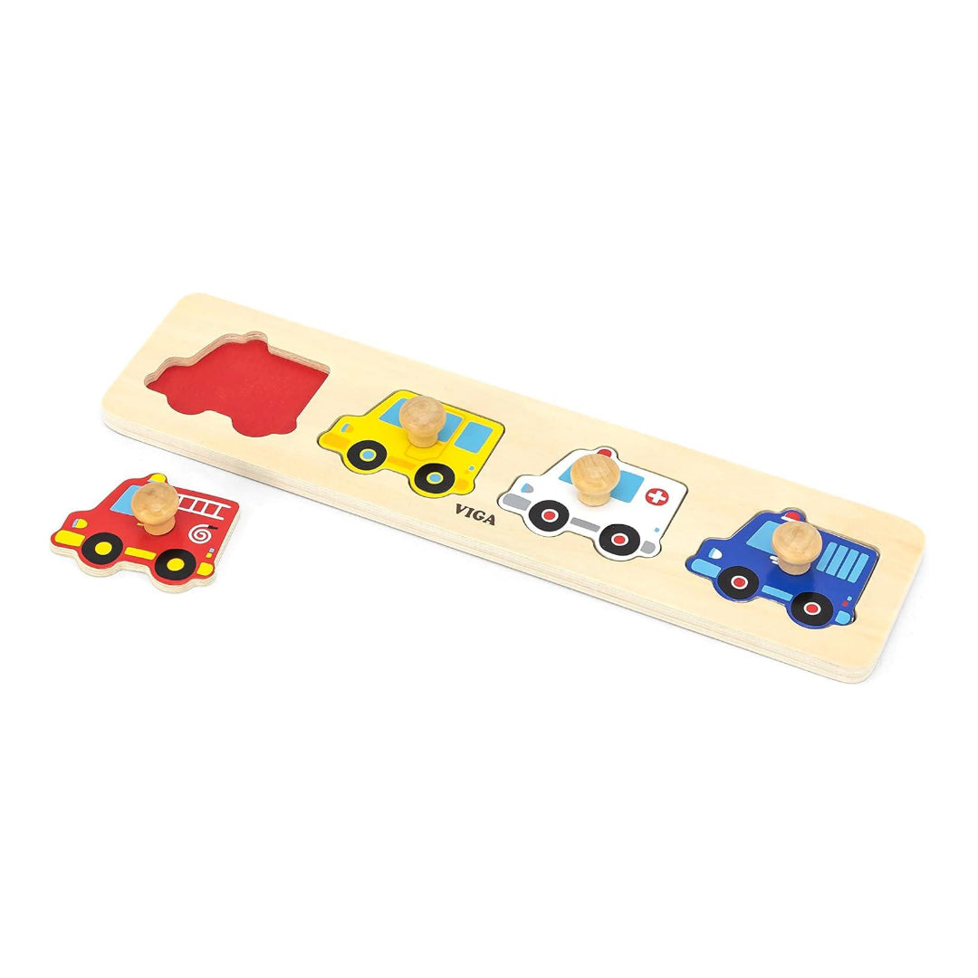 Viga Vehicles Wooden Flat Puzzle