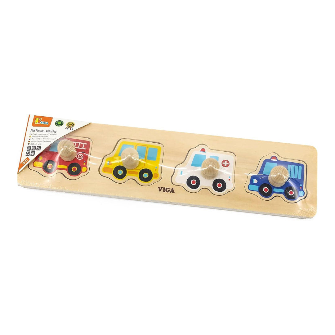 Viga Vehicles Wooden Flat Puzzle