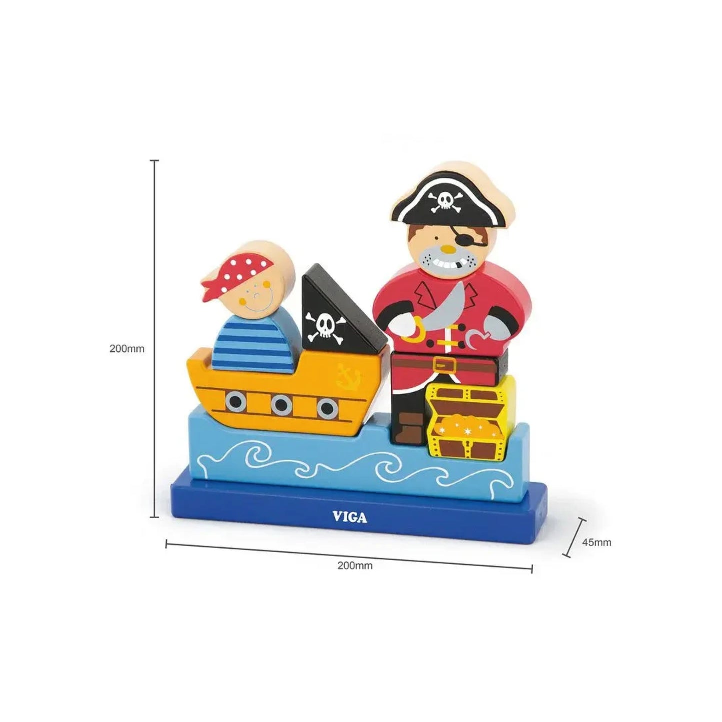 Viga Magnetic Standing Puzzle - Pirate