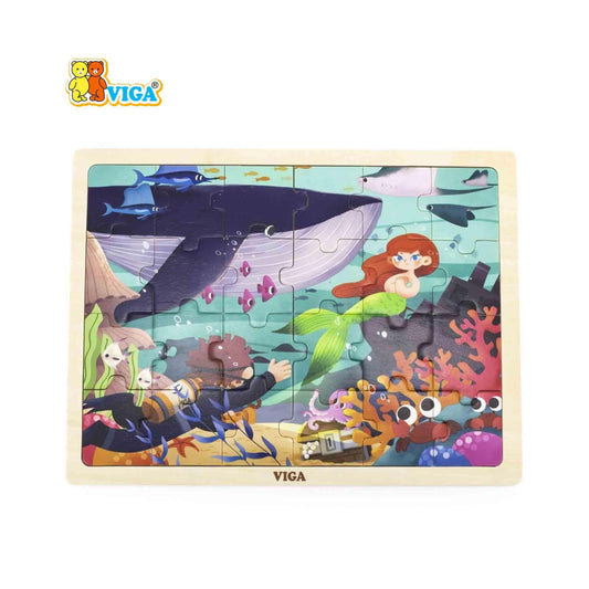 24-Piece Wooden Jigsaw Puzzle - Sea Secret