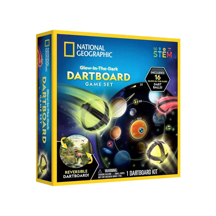 National Geographic Glow In The Dark Dartboard Game Set