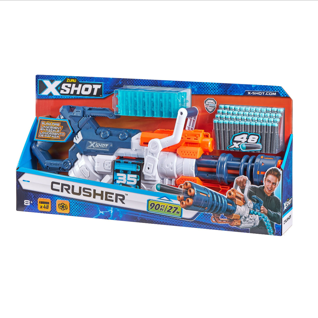 Zuru X-Shot Excel Crusher With 48 Darts And Dart Belt