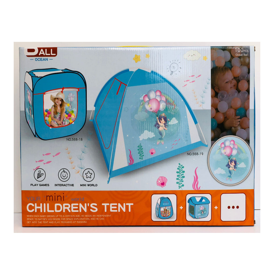 Lovely Mermaids Children’s Tent with Ocean Balls