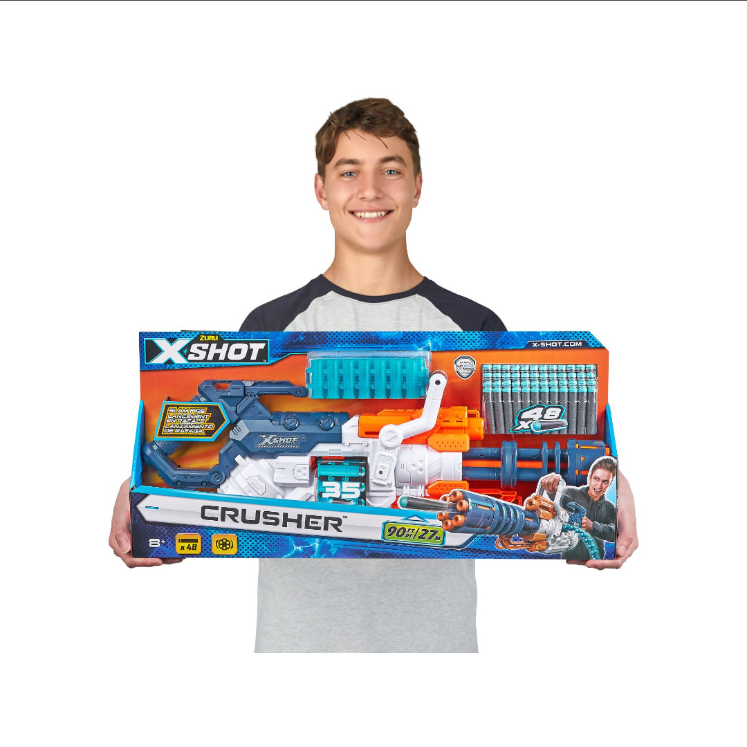 Zuru X-Shot Excel Crusher With 48 Darts And Dart Belt