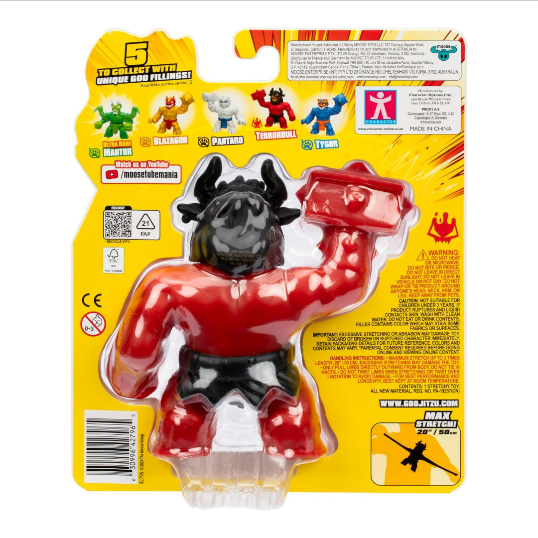 Heroes of Goo Jit Zu Smash Strikers Terrorbull Scrunchy Goo Filled Action Figure