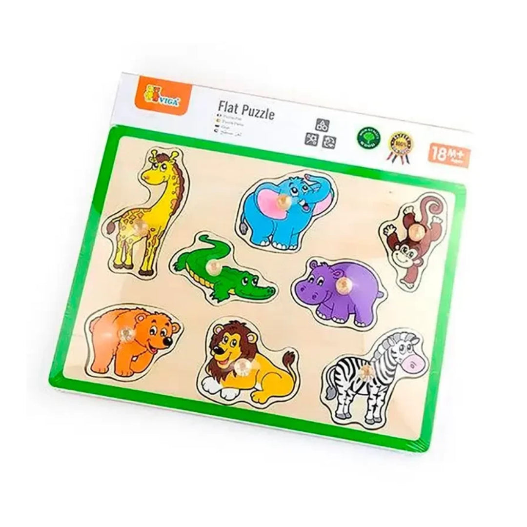 Viga Flat Puzzle - Wild Animals