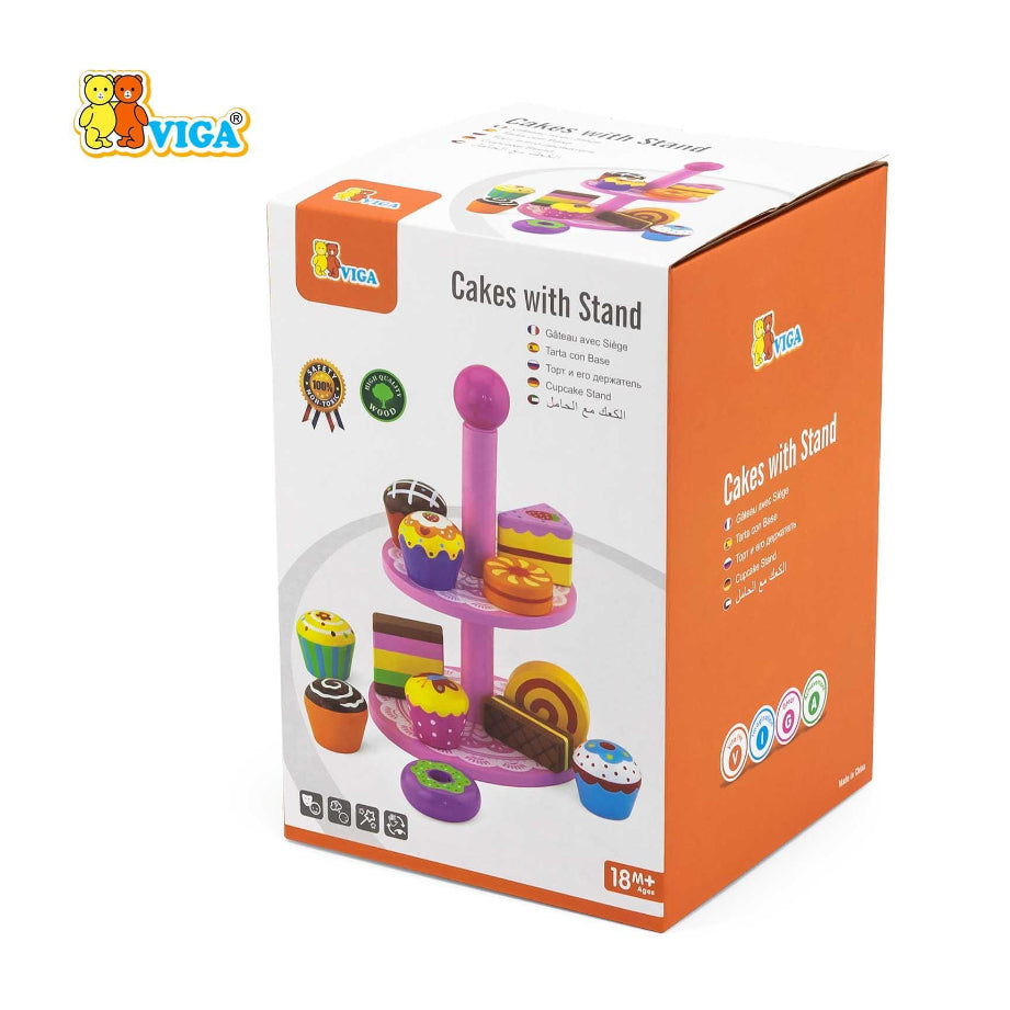 Wooden Cupcake with Stand