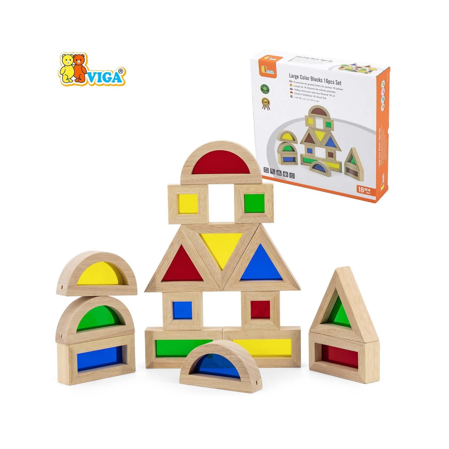 Large Color Blocks 16pcs Set