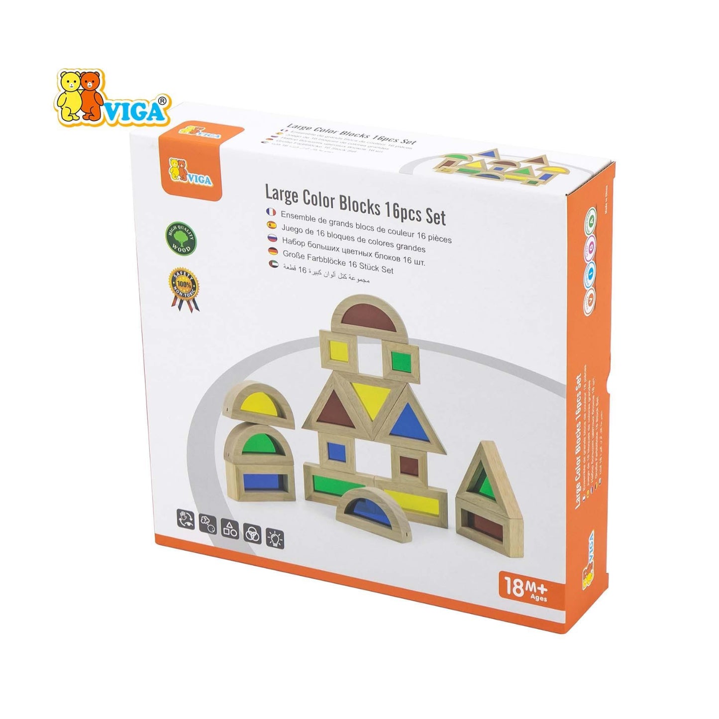 Large Color Blocks 16pcs Set