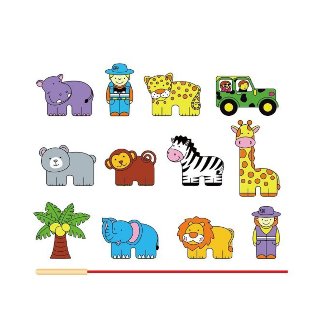 Viga Lacing Blocks - Zoo