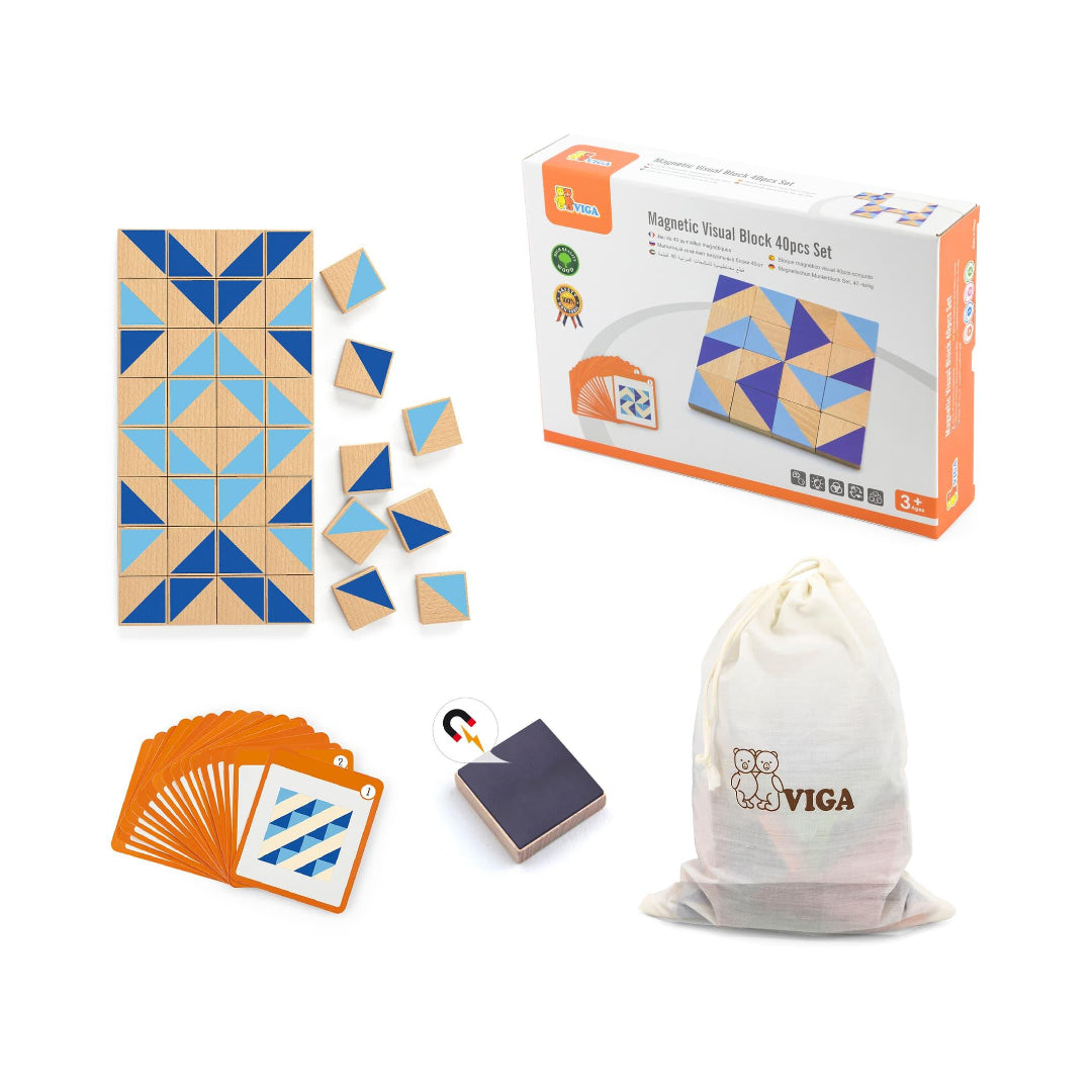 Viga - Magnetic Visual Block 40pcs Set