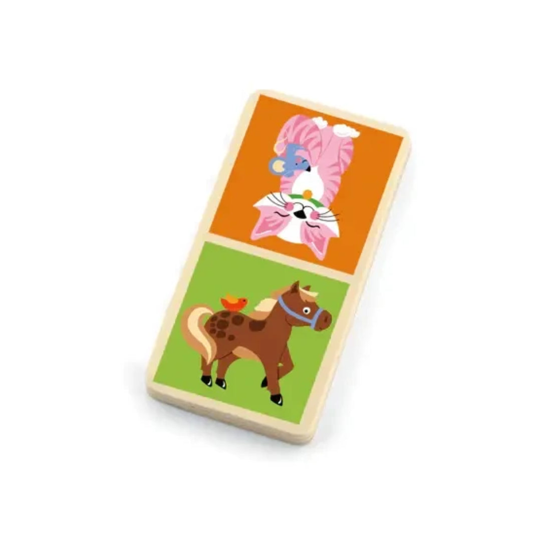 Farm Animal Wooden Dominoes