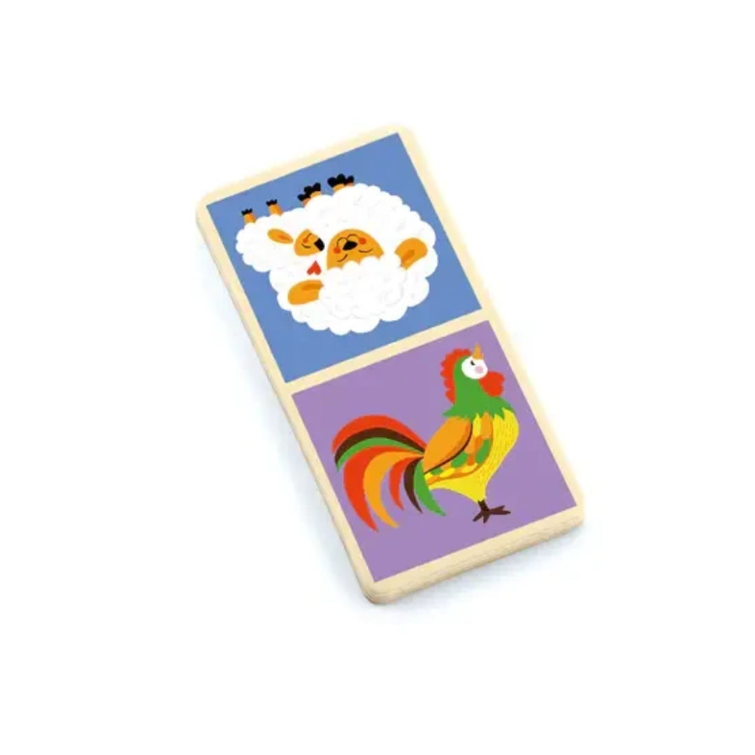 Farm Animal Wooden Dominoes