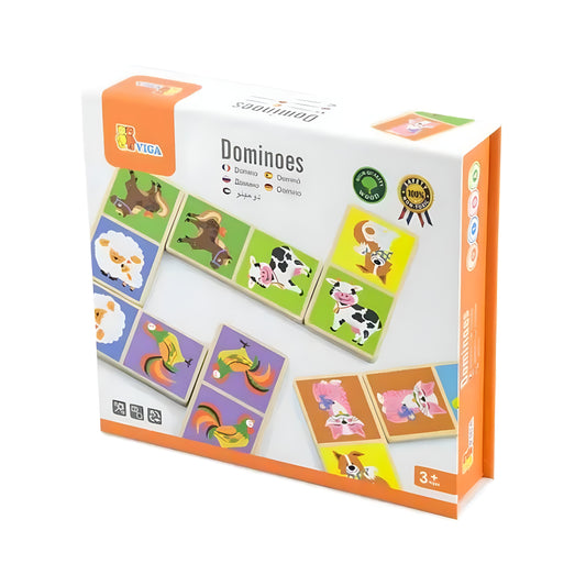 Farm Animal Wooden Dominoes