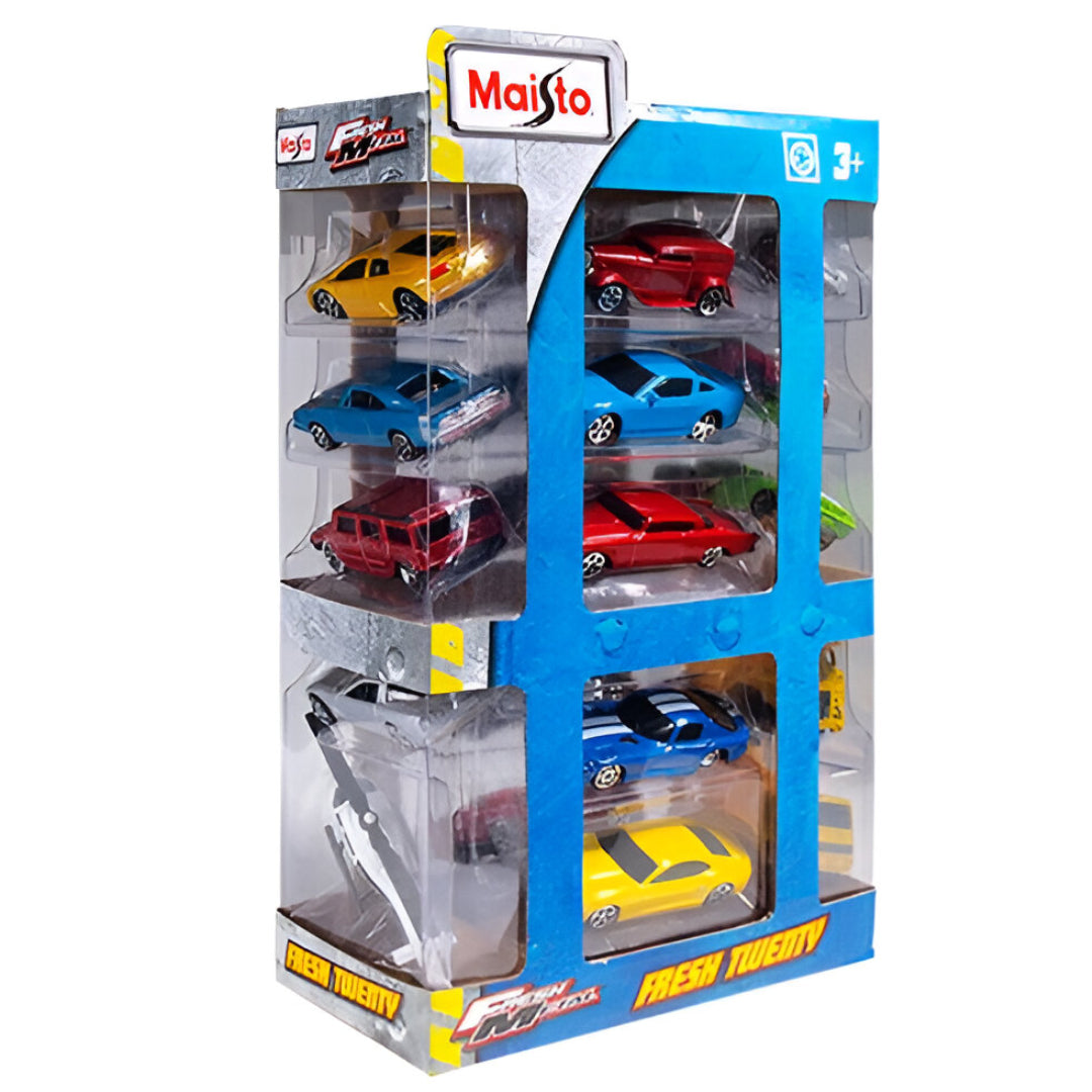 Maisto 1:64 Diecast Fresh Metal Vehicle 20 Pack Set