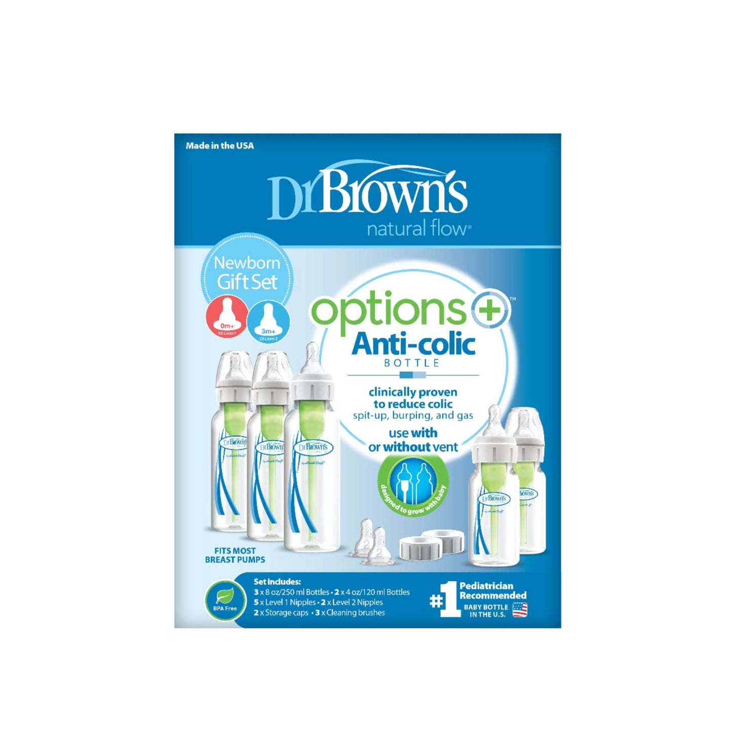 Dr. Brown's Options Narrow Feeding Set Clear - Packaging may vary