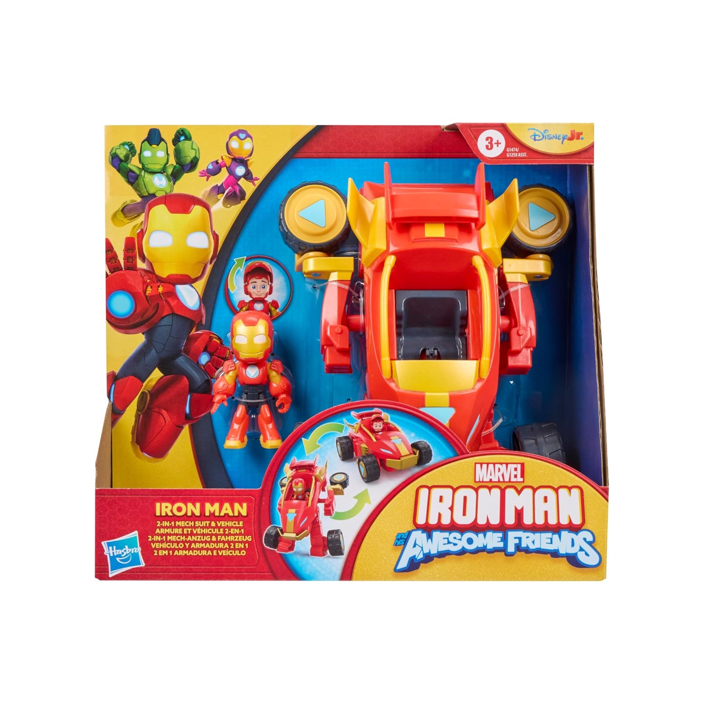 IRON MAN AND HIS AWESOME FRIENDS Marvel 2-in-1 Mech Suit & Vehicle