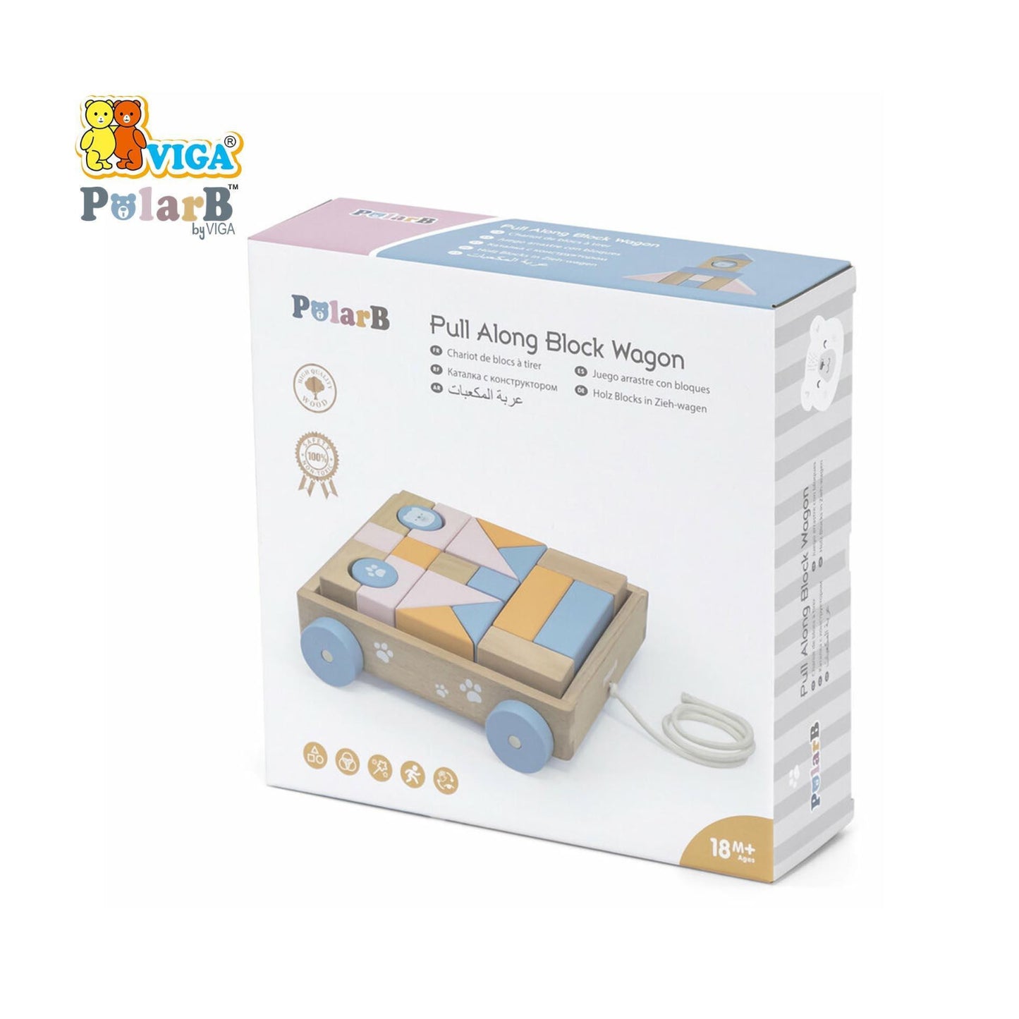 Pull Along Block Wagon