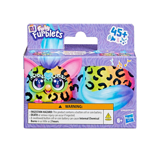 FURBY DJ Furblets Rain-Bow-Kat Mini Electronic Plush Toy