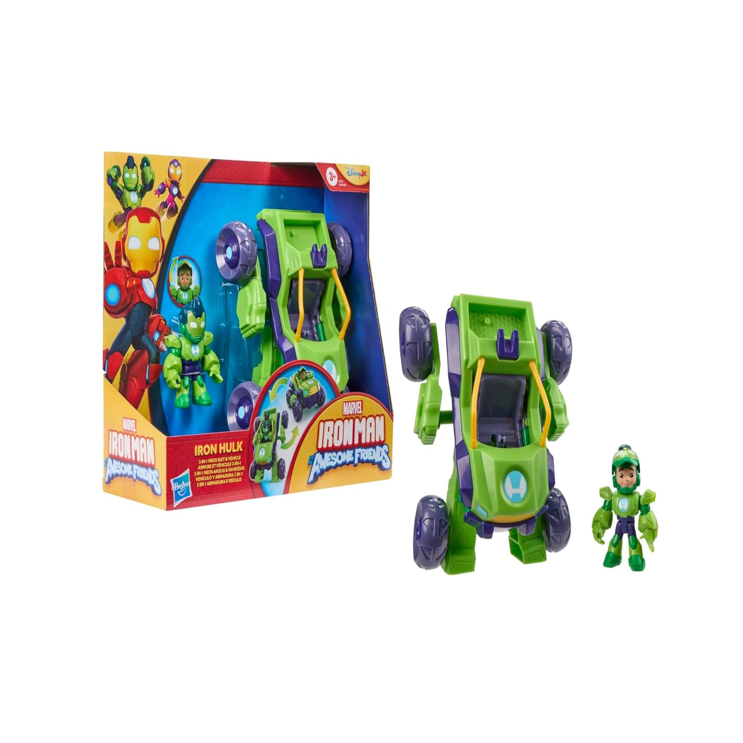 IRON MAN AND HIS AWESOME FRIENDS Marvel 2-in-1 Mech Suit & Vehicle