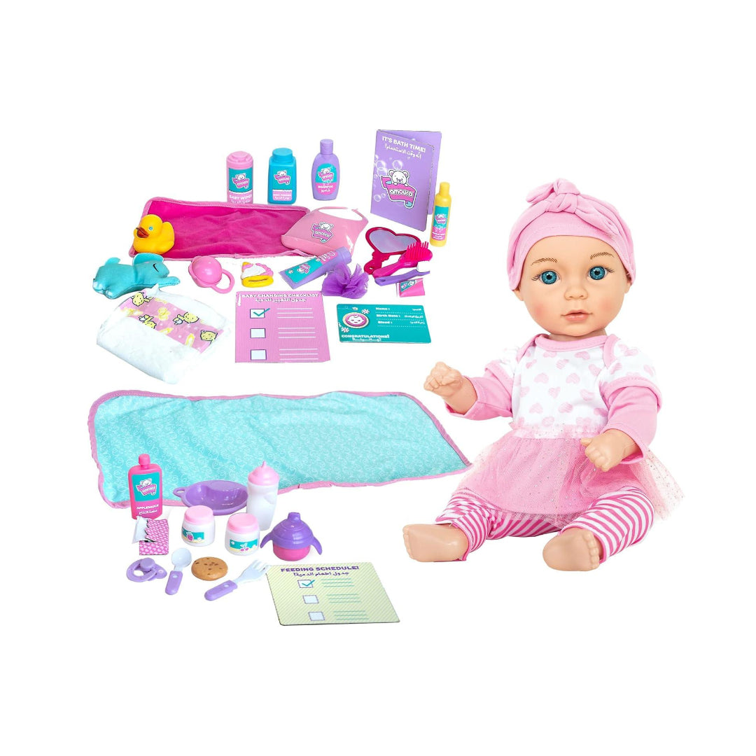 Baby Amoura Love & Feed 15-Inch Doll Set