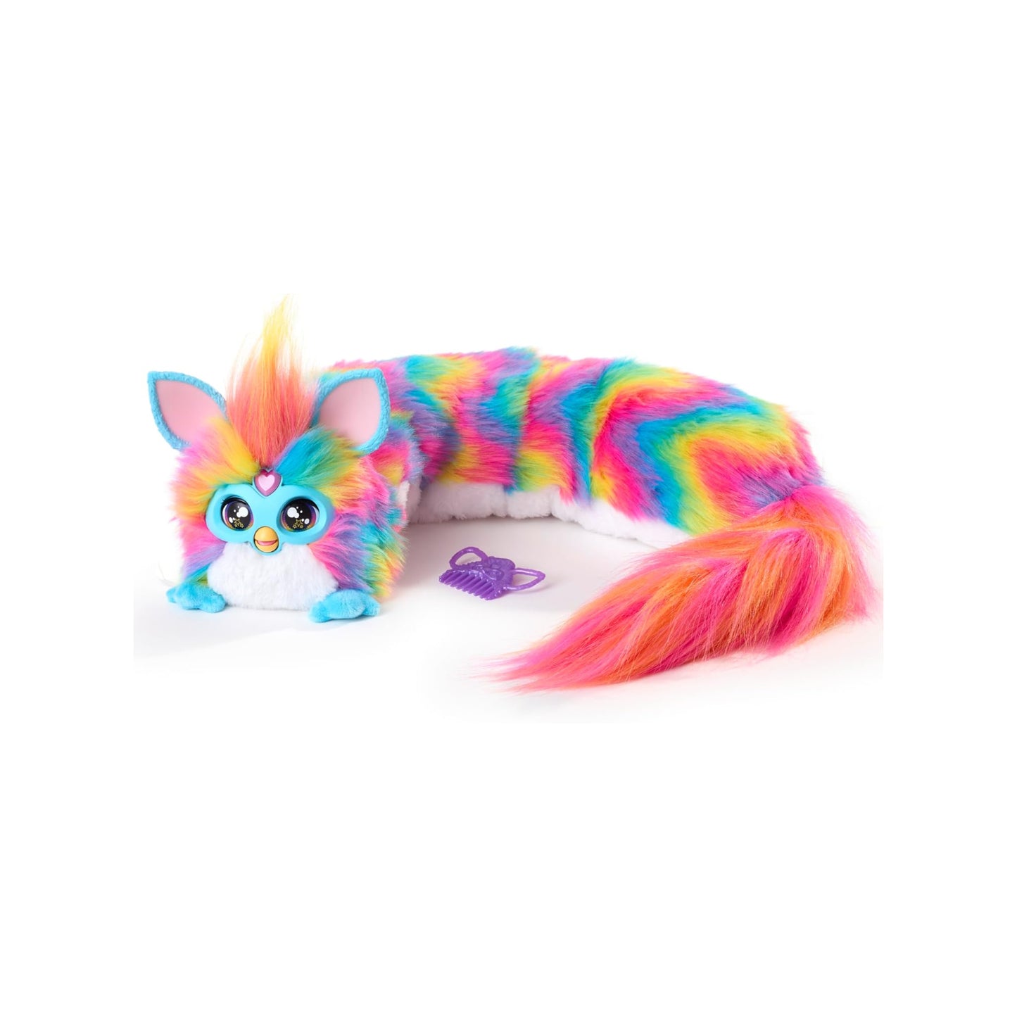 FURBY DJ Interactive Toy, Super Snuggly Rainbow Electronic Plush
