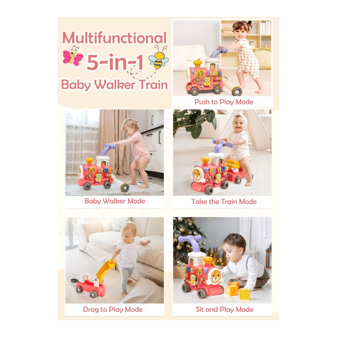 قطار Steam Toddler Train 5-in-1 (Pink)