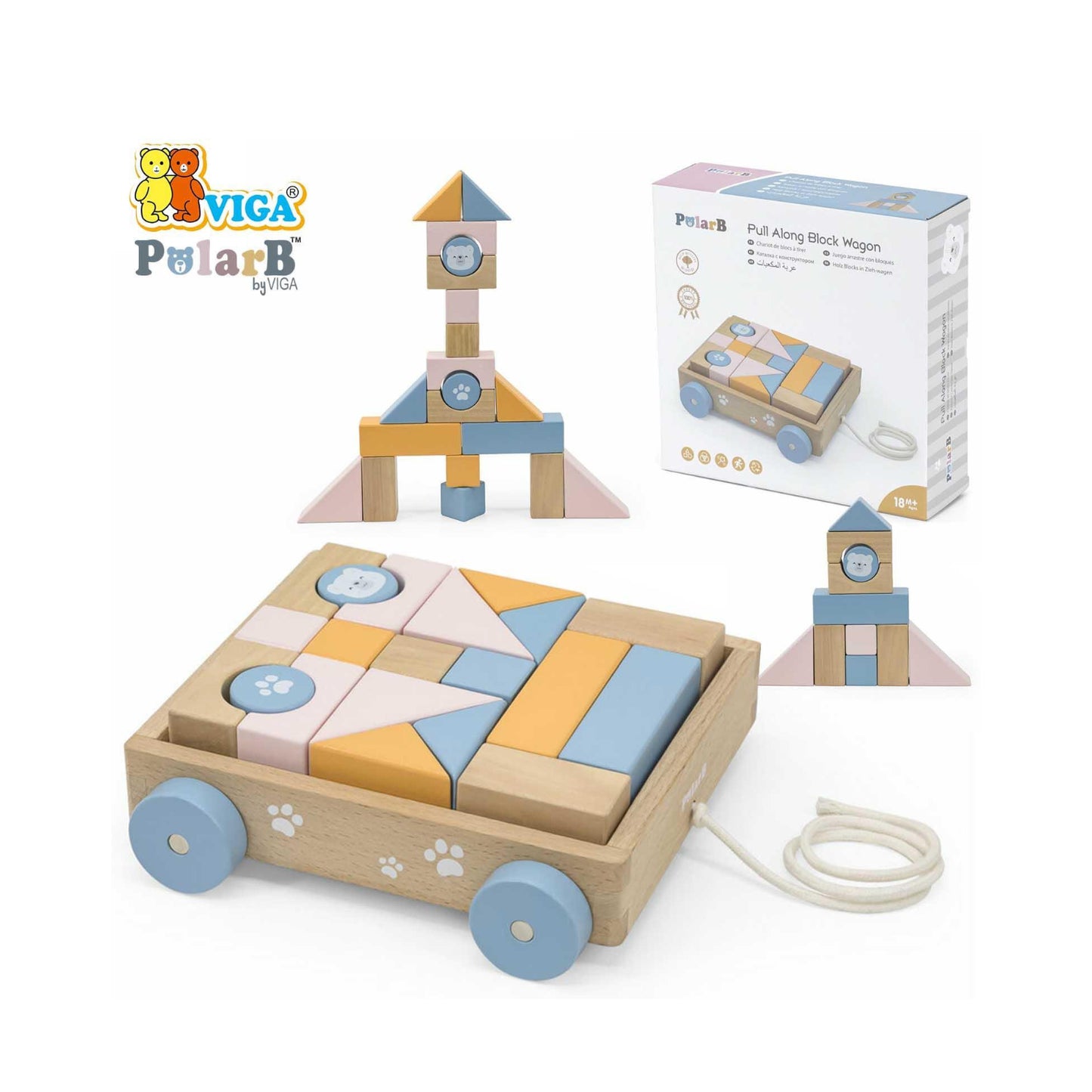 Pull Along Block Wagon