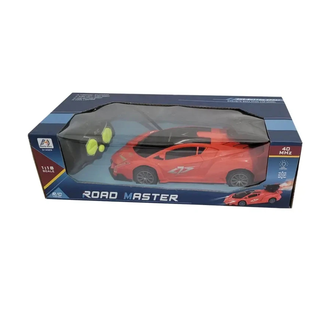 1:18 5CH Electric Simulation RC Car Toy Radio Remote Control Car Toy Model RC Spray Car With Light