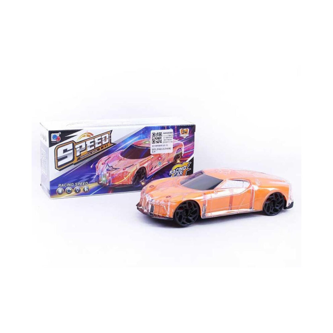 Speed Racing Car with Lights & Bump-and-Go Action