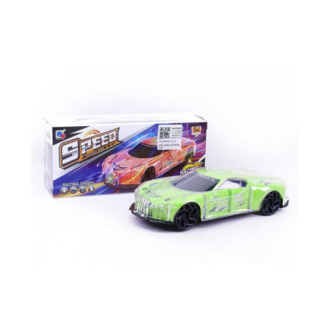 Speed Racing Car with Lights & Bump-and-Go Action