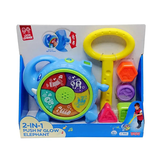 Little Learners 2-in-1 Push N' Glow Elephant