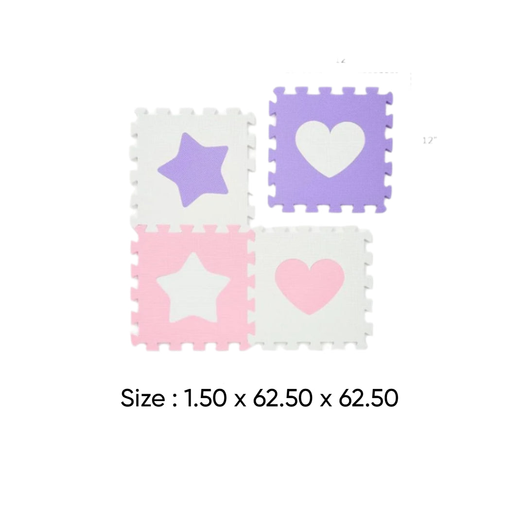 حصيرة أرضية وردية وأبيض