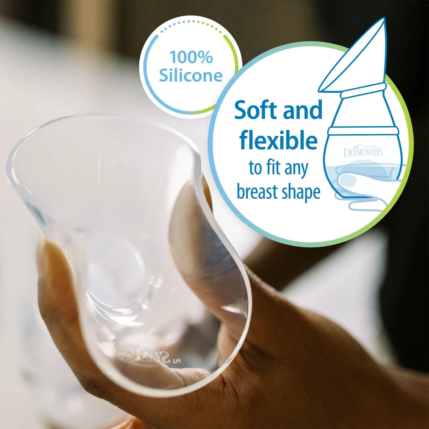 Dr. Brown's Silicone Breast Pump Breast Milk Catcher with Options+ Anti-Colic Baby Bottle & Travel Bag