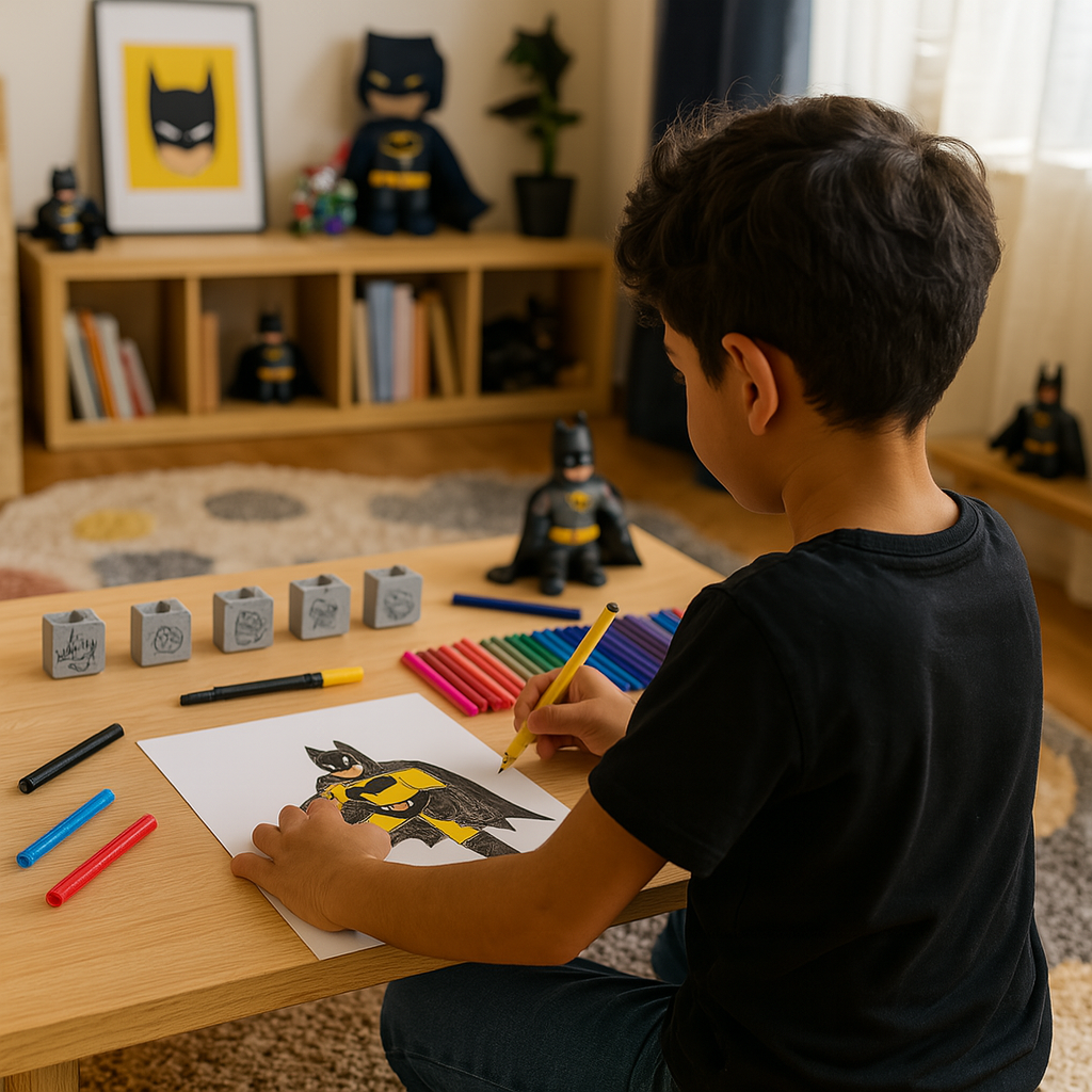 Multiprint - Batman 60 Felt-Tip Pens Coloring Set
