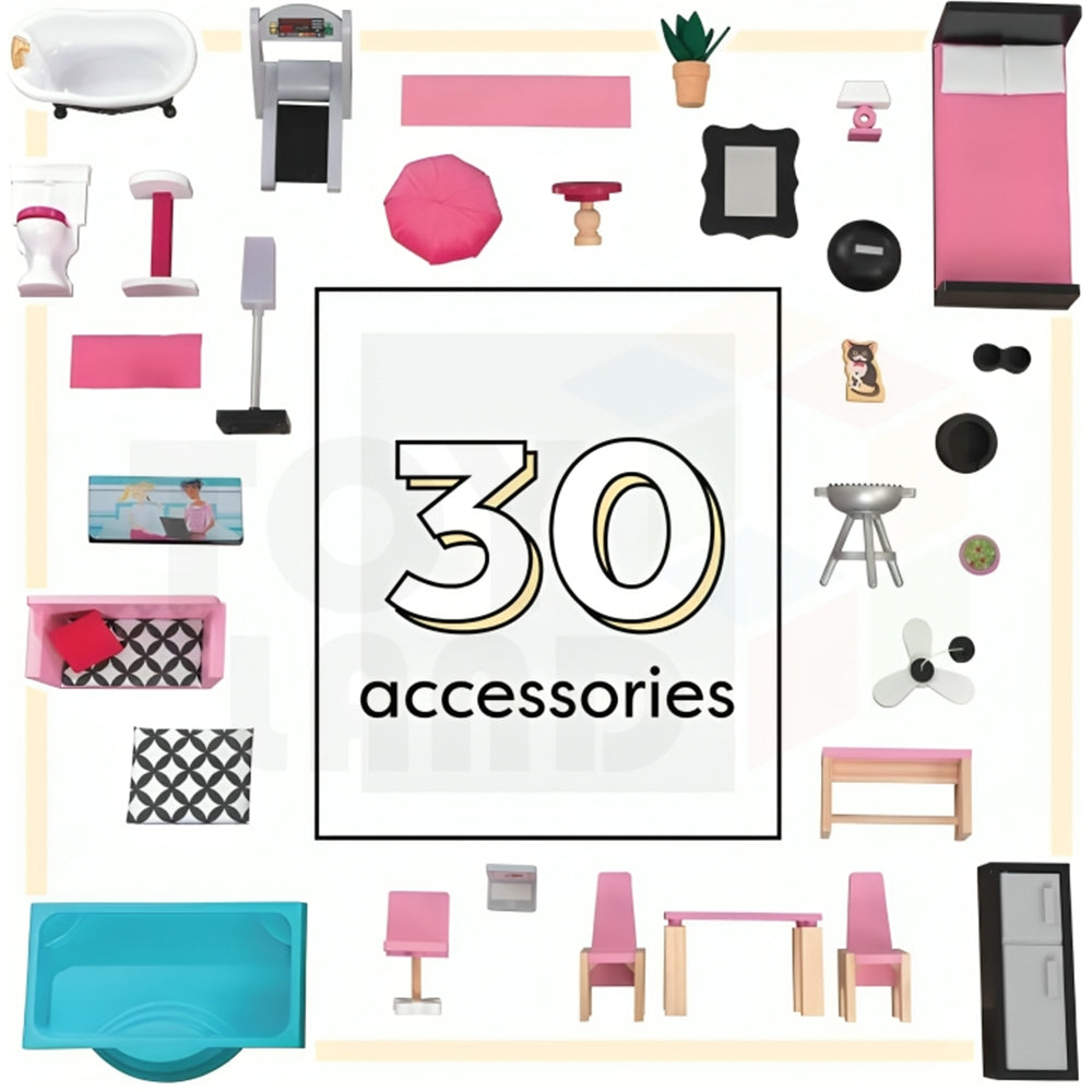 بيت الدمية الخشبي