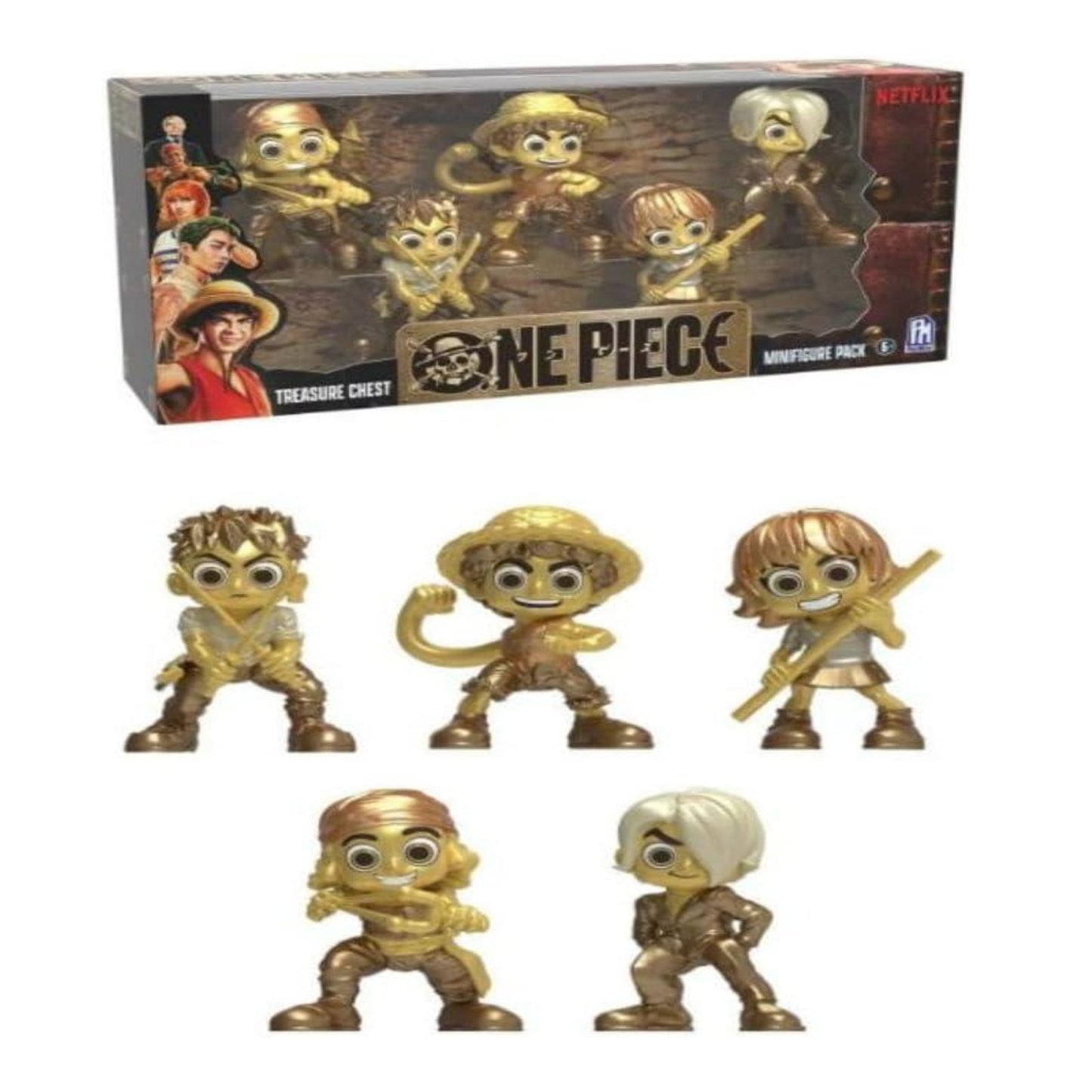 Phat Mojo One Piece Collectible Straw Hat Mini Figure 5Pack