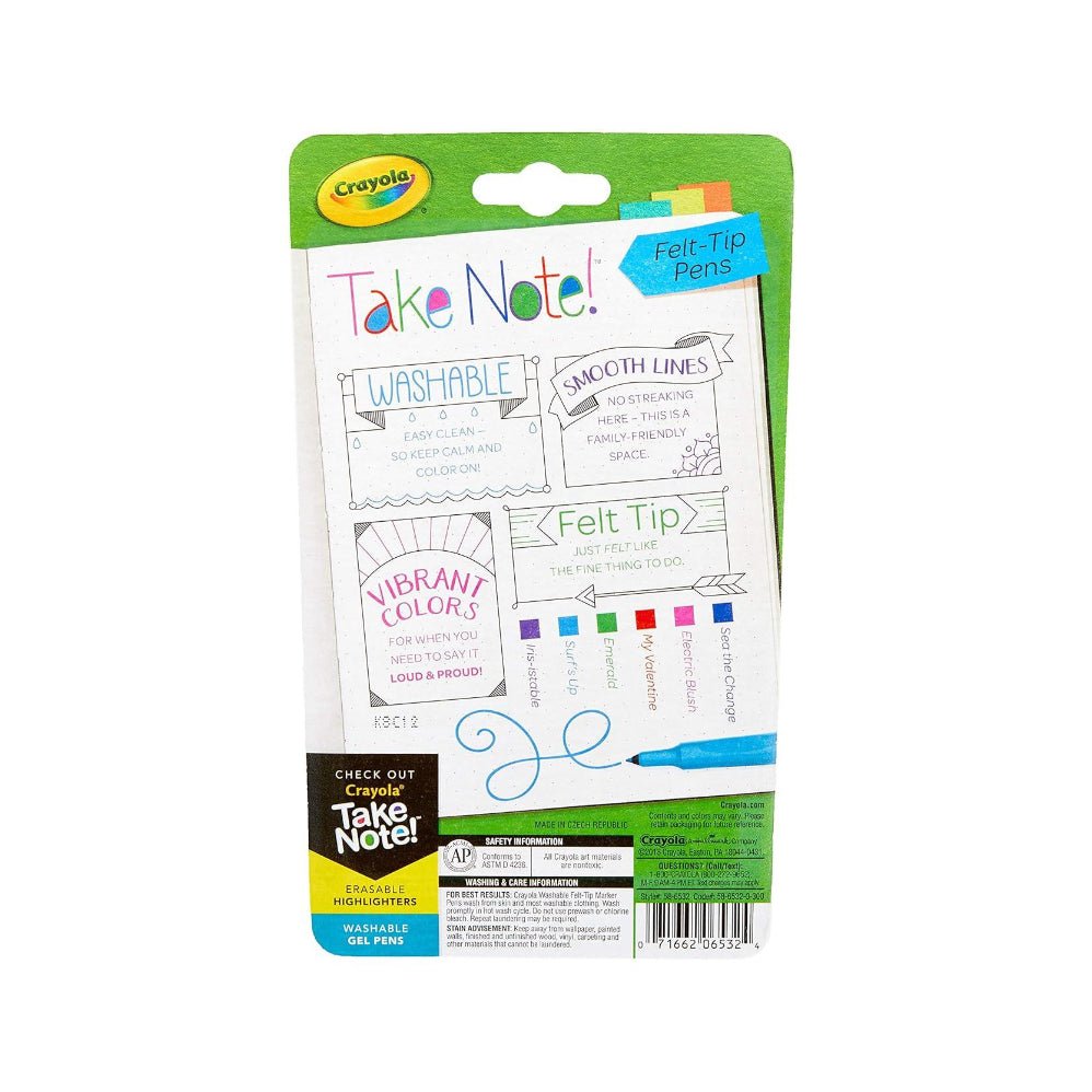 Crayola Take Note Felt Tip Pens - Superpanda