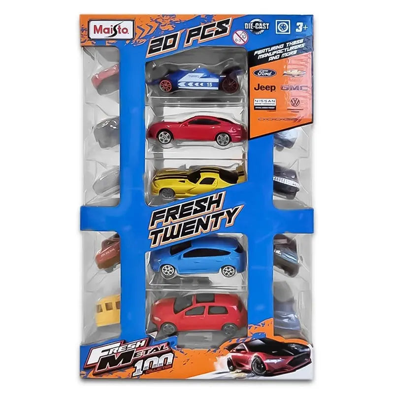 Maisto 1:64 Diecast Fresh Metal Vehicle 20 Pack Set
