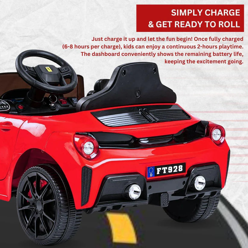Resembling Ferrari F8 12V Battery Operated Ride-On Car