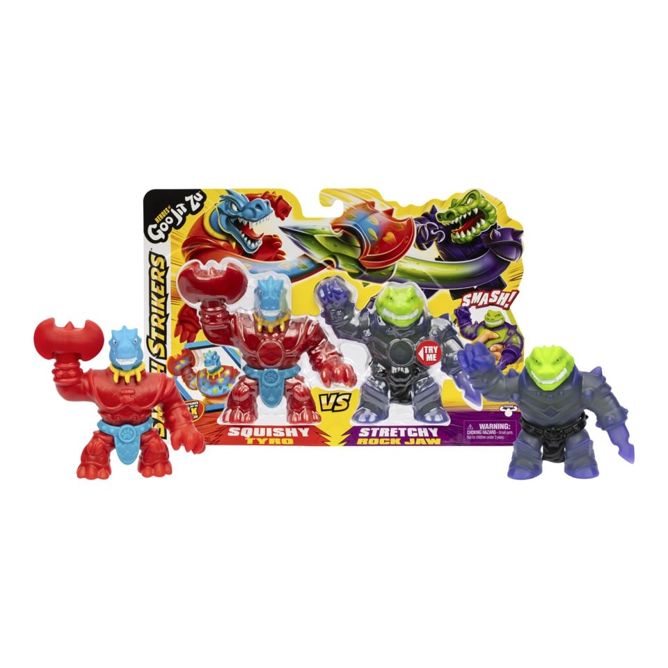 Heroes of Goo Jit Zu S12 Smash Strikers Hero Pack Tyro vs Rockjaw
