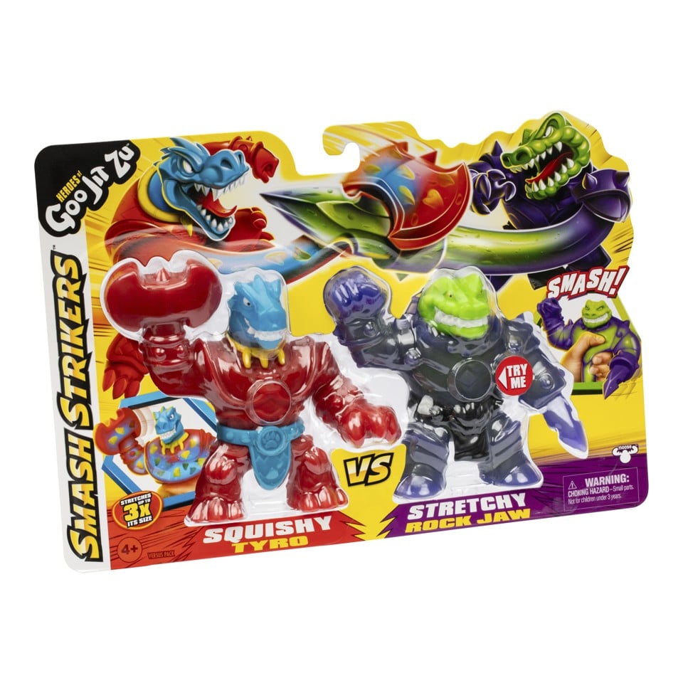 Heroes of Goo Jit Zu S12 Smash Strikers Hero Pack Tyro vs Rockjaw