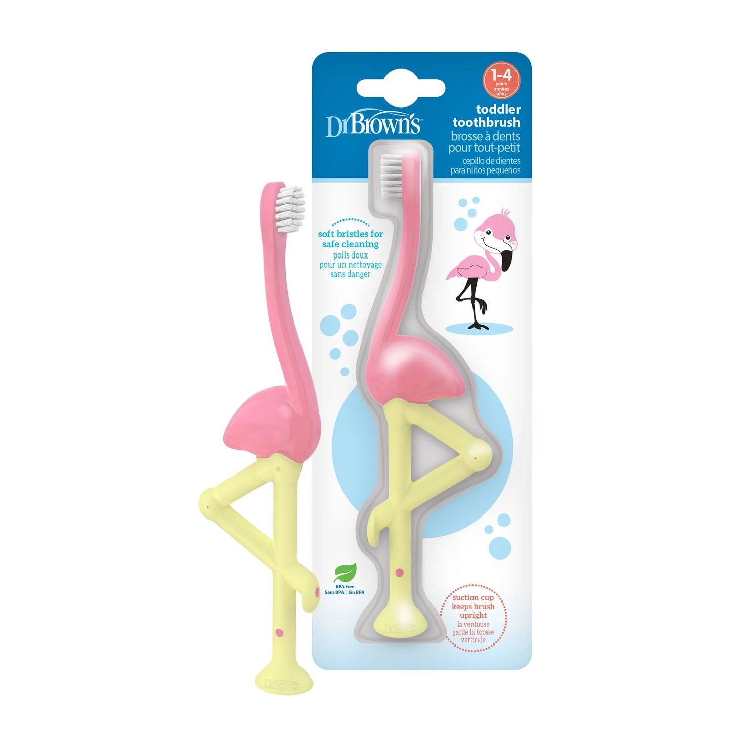 Dr. Brown's Toddler Toothbrush Flamingo