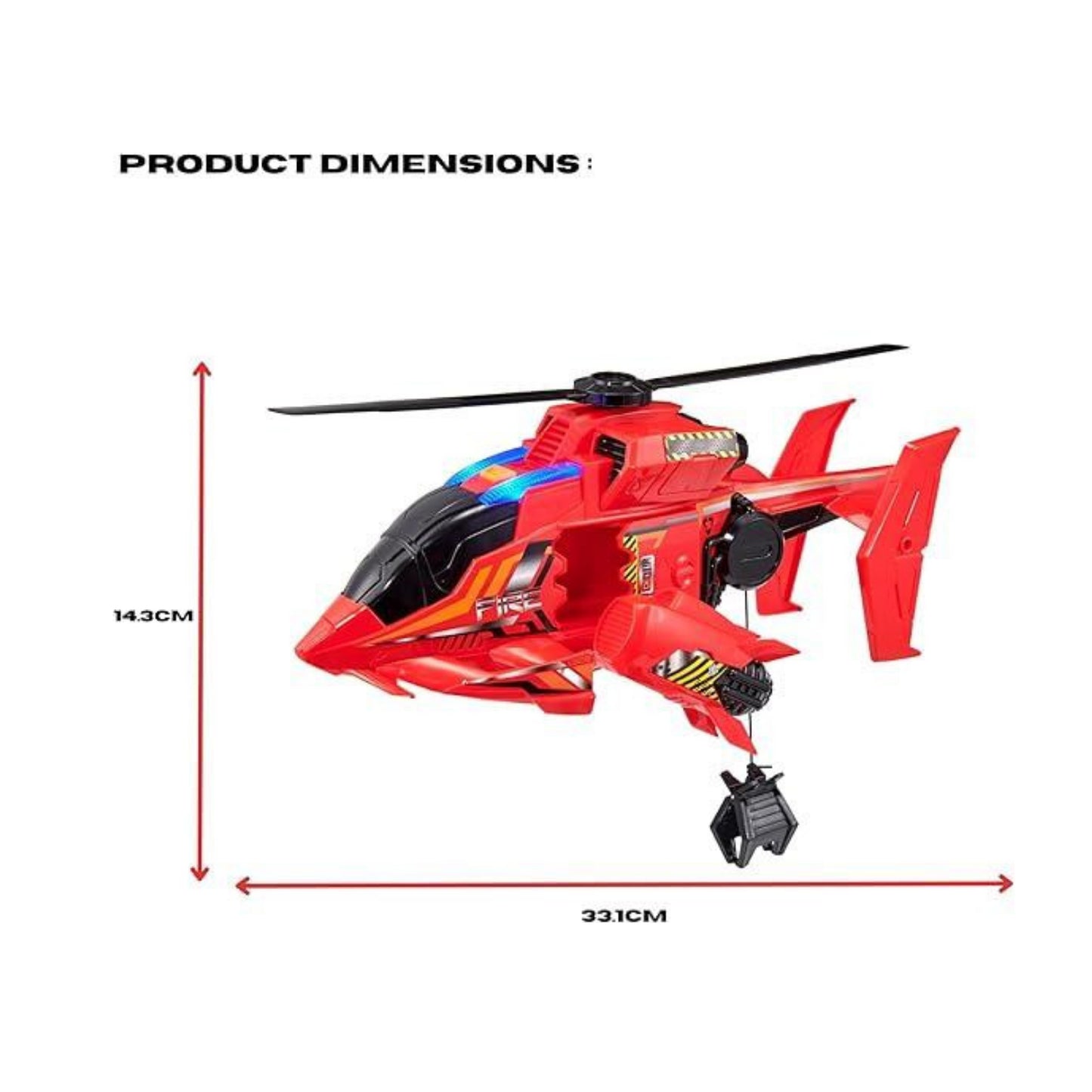 Teamsterz Mean Machines Fire Helicopter (L&S)