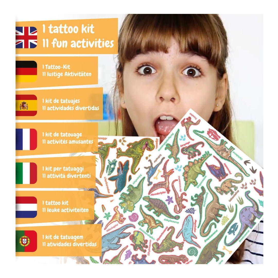Jurassic Temporary Tattoos for Kids - Superpanda