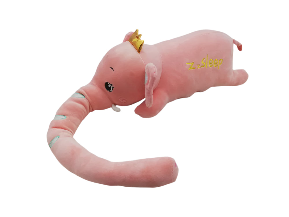 New Elephant Plush Toy Lying Pillow Pillow Crown Long Nose