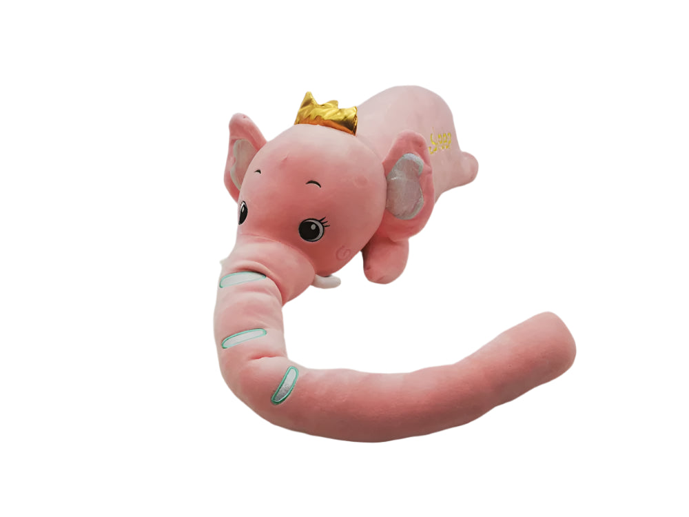 New Elephant Plush Toy Lying Pillow Pillow Crown Long Nose
